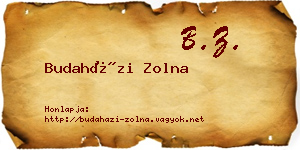 Budaházi Zolna névjegykártya